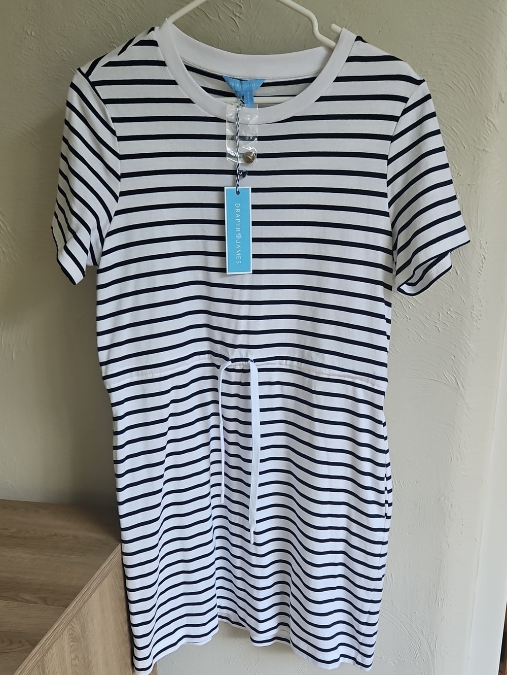 NWT Draper James // Nautical Stripe Tie Waist T-shirt Dress